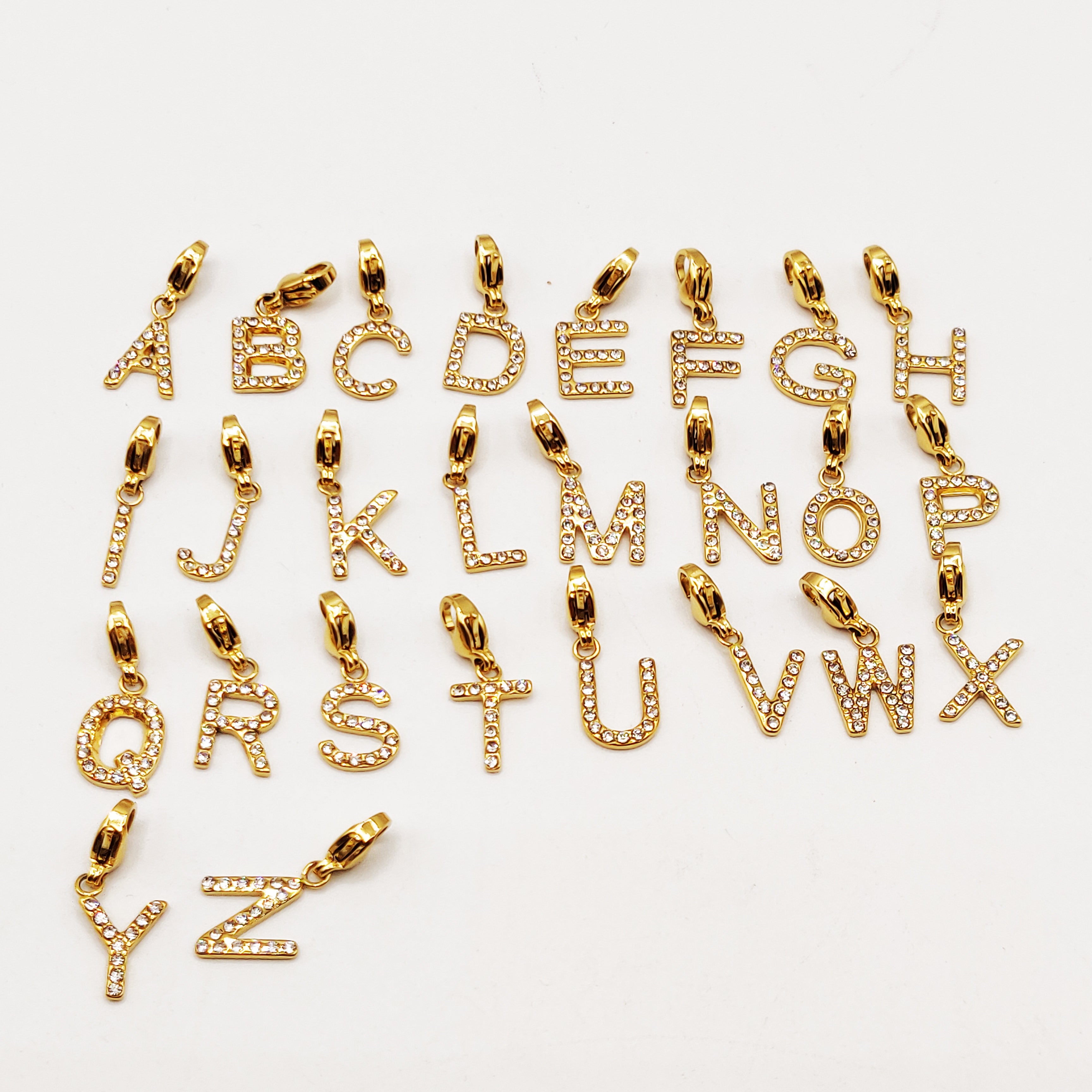 Pendentif Lettre Cristaux Luxe