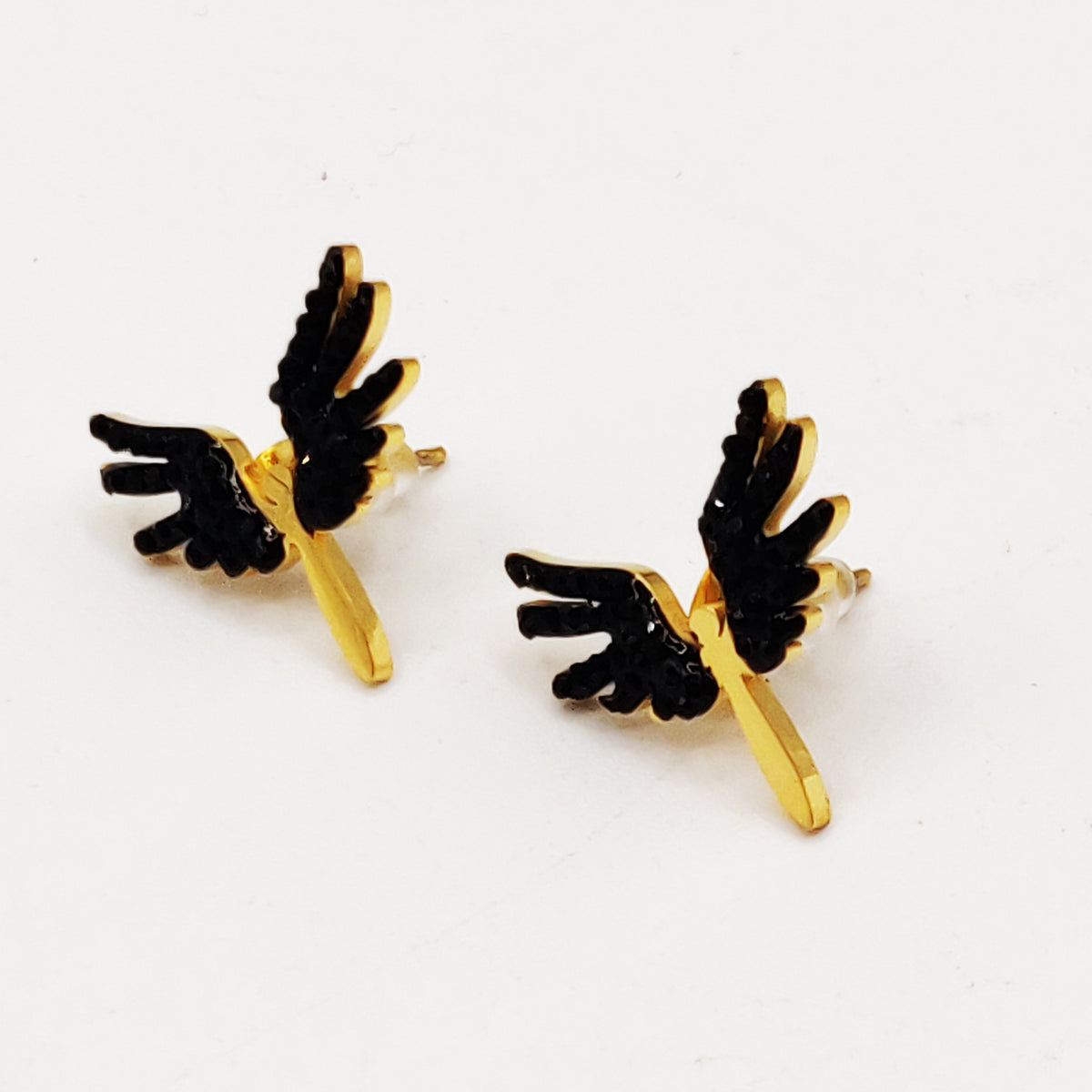 Boucles d'oreilles Ailes Noires Luxe