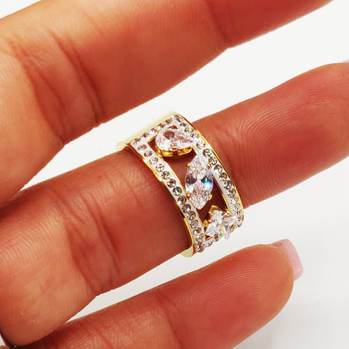 Bague 3 Diamants Luxe