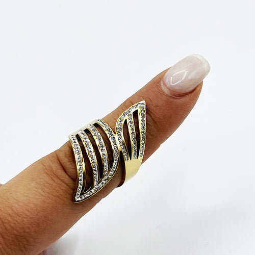 Bague Ailes Cristaux Luxe