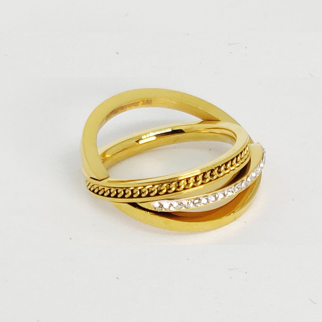 Bague Anneaux Croisés Luxe