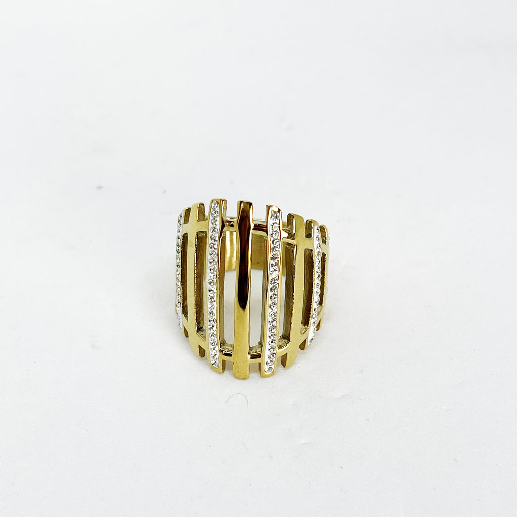 Bague Barreaux Cristaux