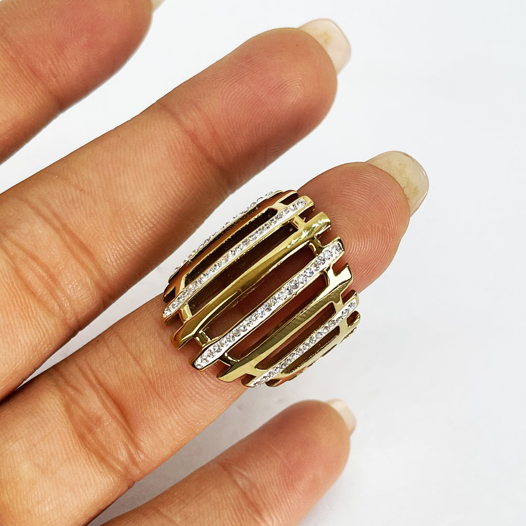 Bague Barreaux Cristaux