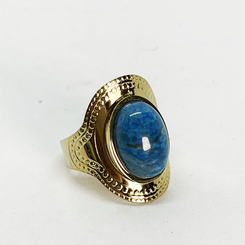 Bague Berbère Pierre Bleue