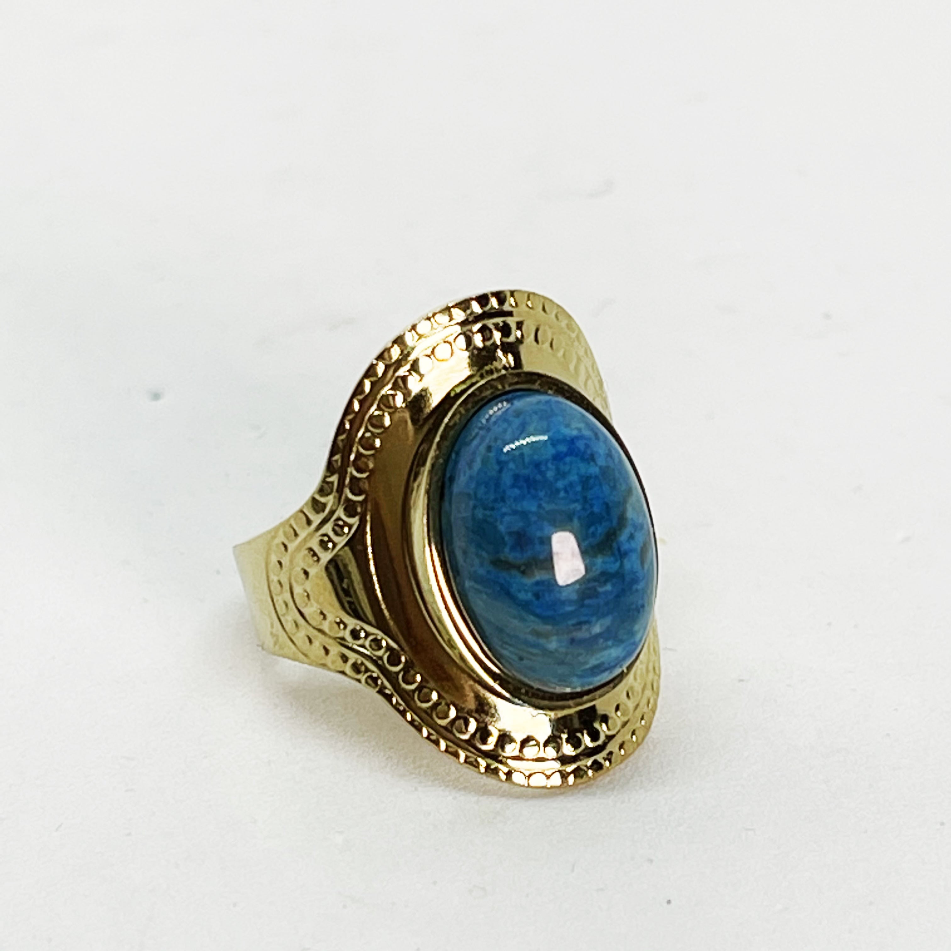 Bague Berbère Pierre Bleue