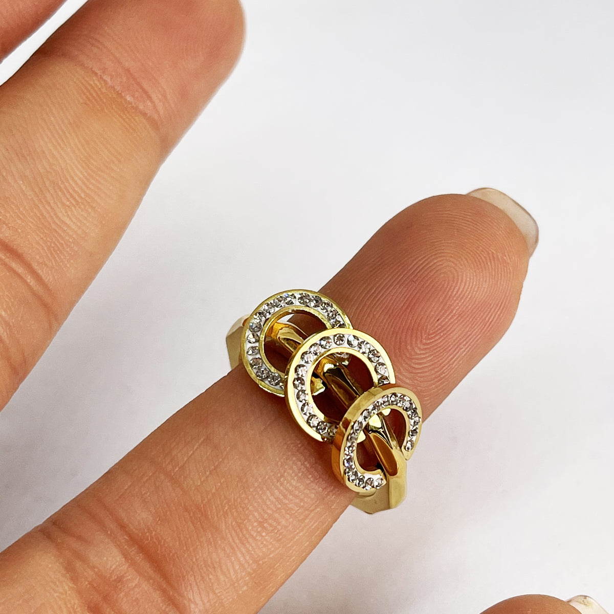 Bague Boulon Triple Cercles