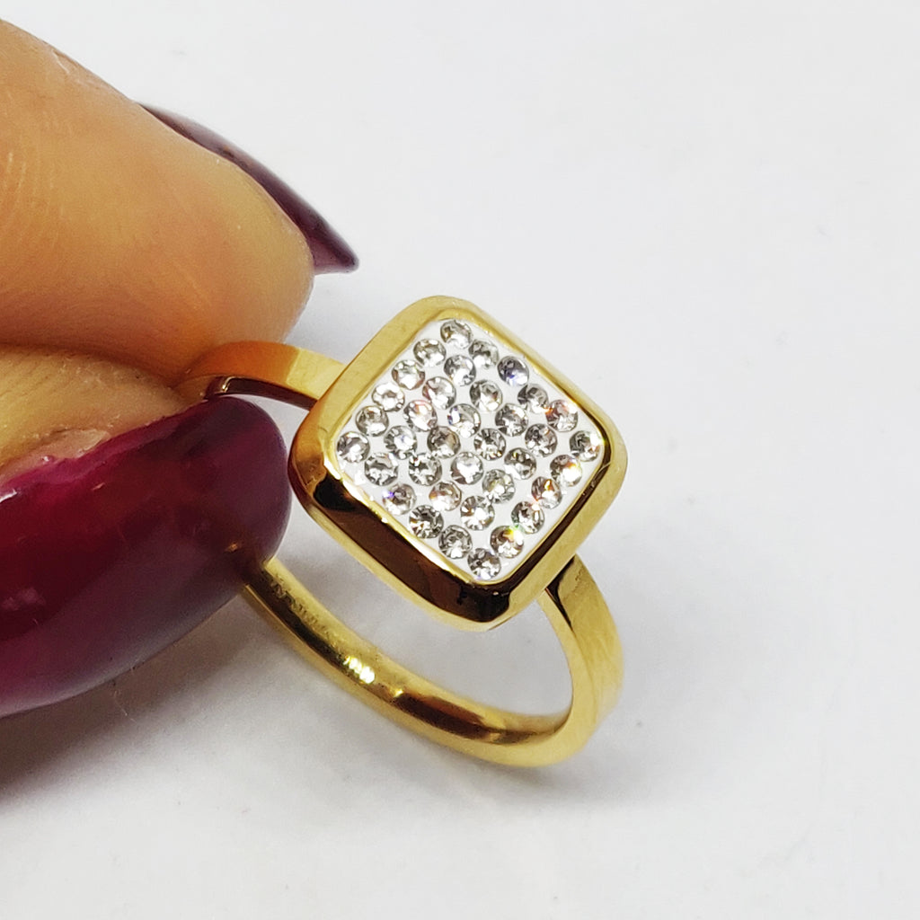 Bague Carré Cristaux