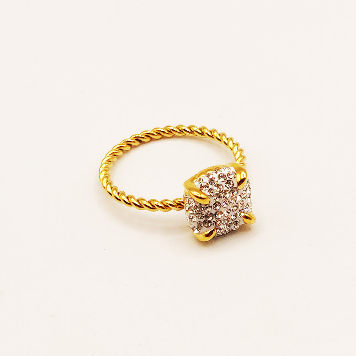 Bague Carré Cristaux Luxe