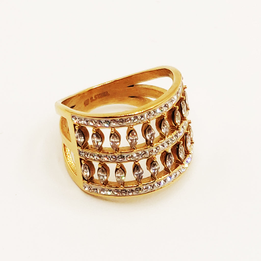 Bague Cascade Cristaux Luxe