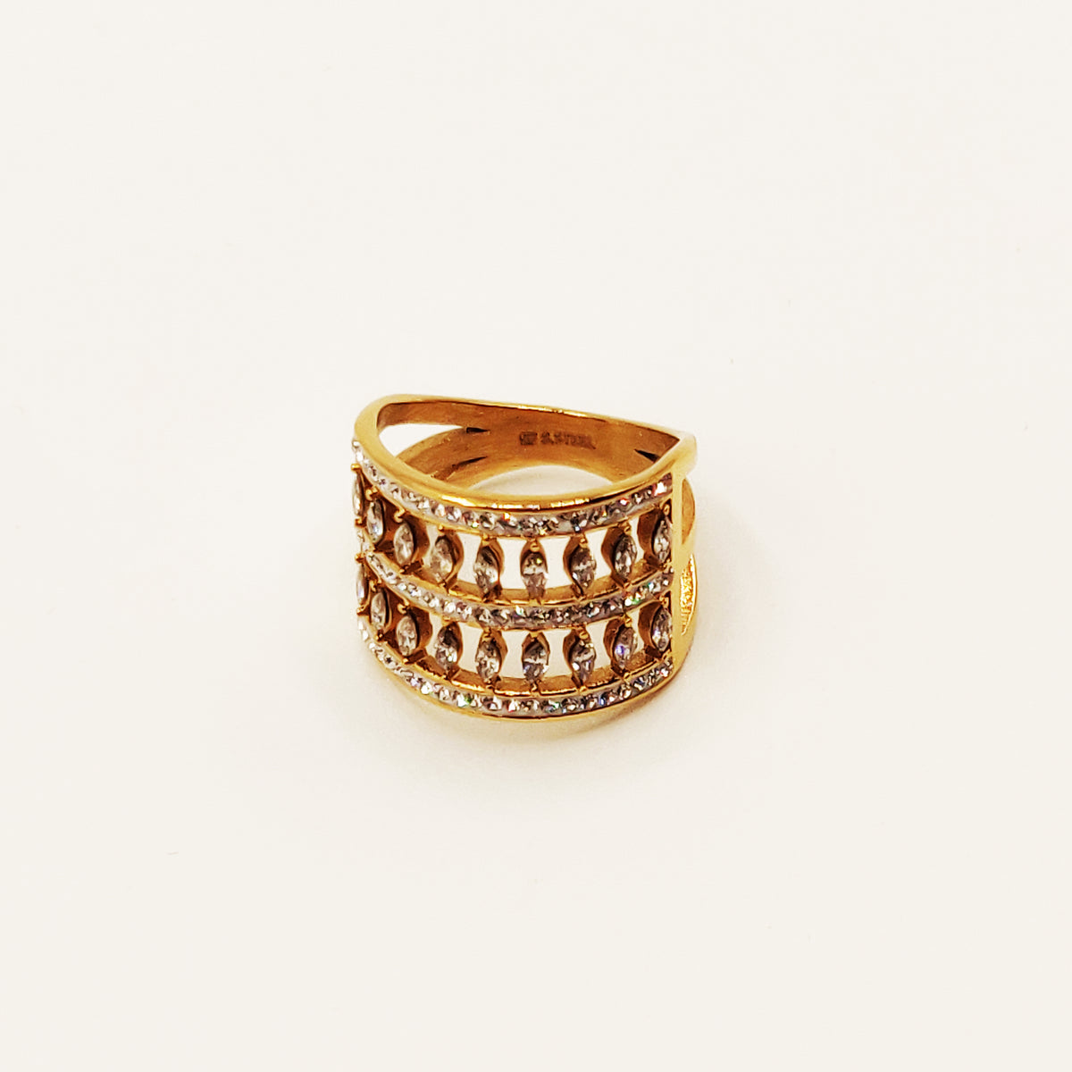 Bague Cascade Cristaux Luxe