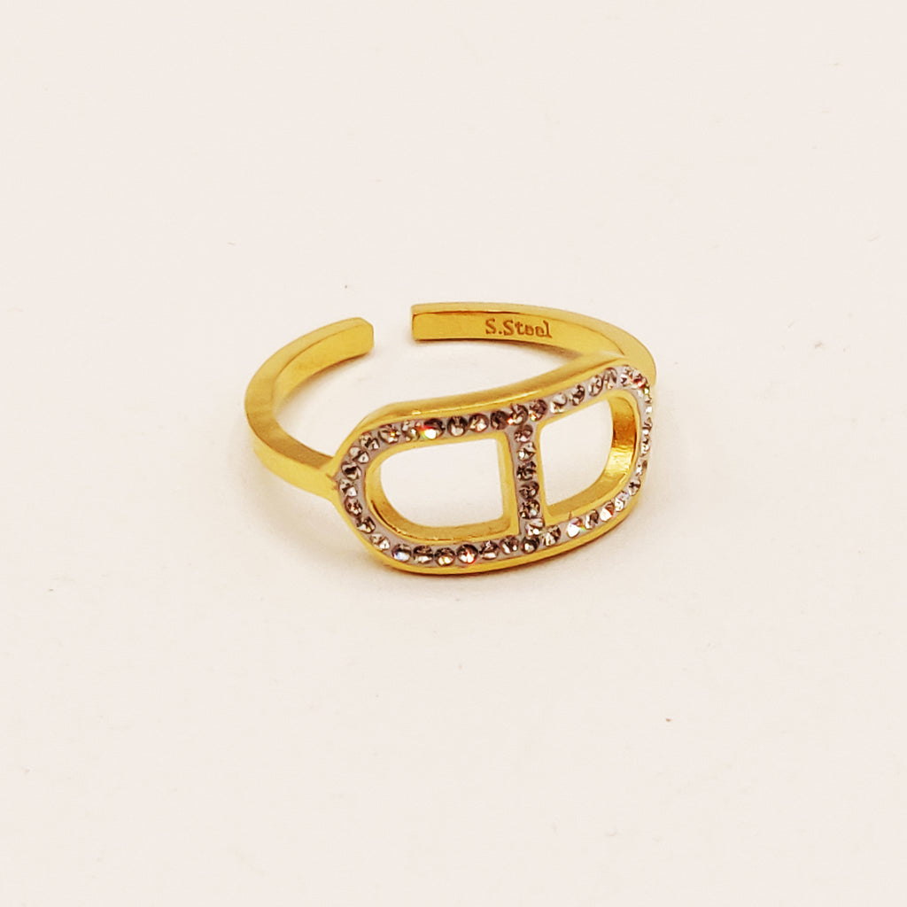 Bague CD Luxe Cristaux