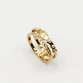 Bague ᗡD Luxe Perles d'imitation Blanches et Cristaux