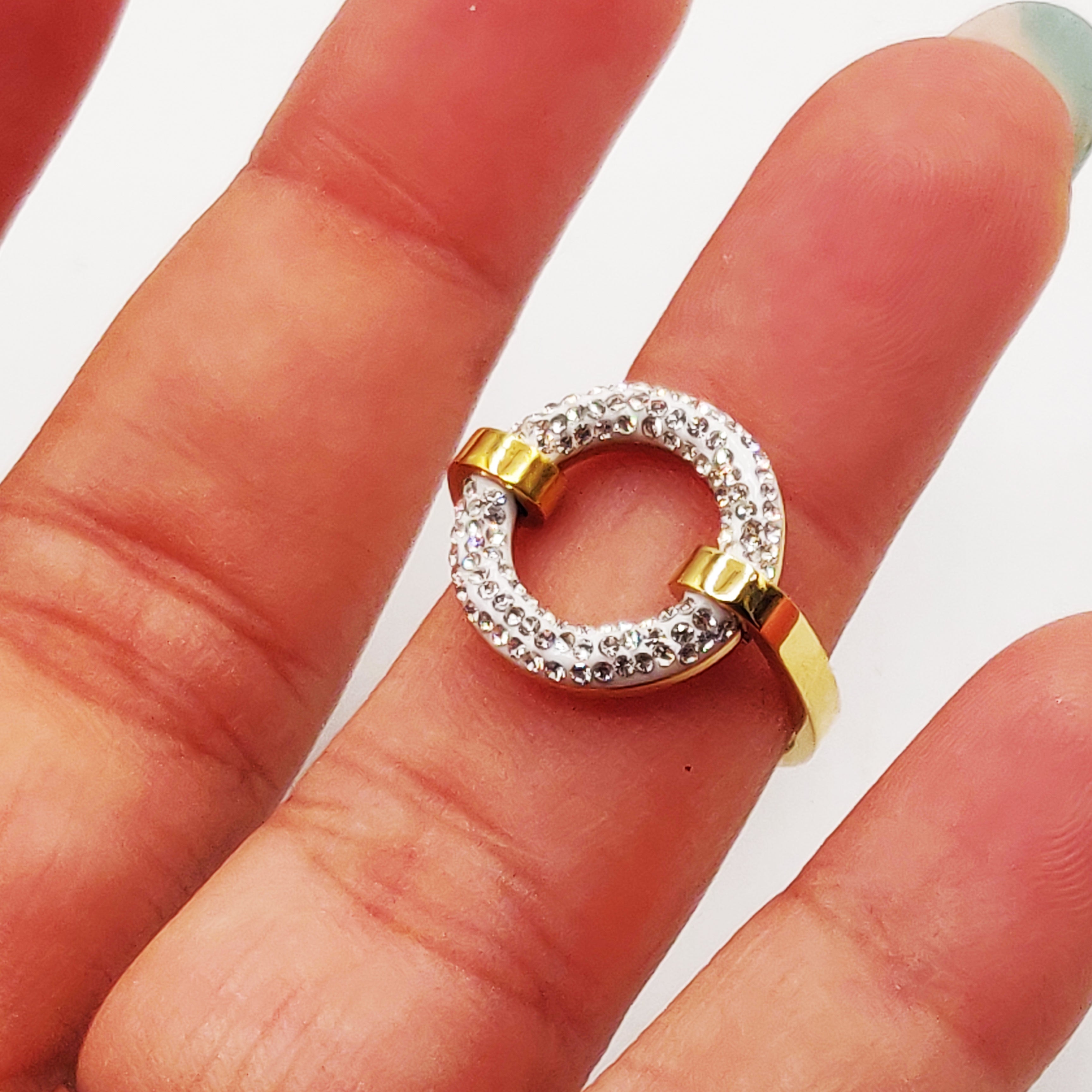 Bague Cercle Cristaux Luxe