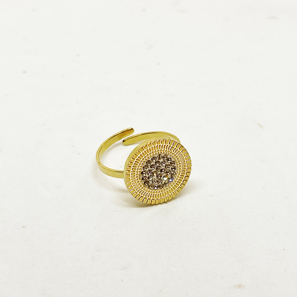 Bague Cercle Soleil Cristaux