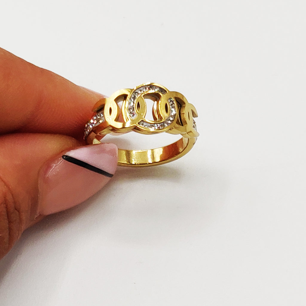 Bague Cercles Emmêlés Cristaux