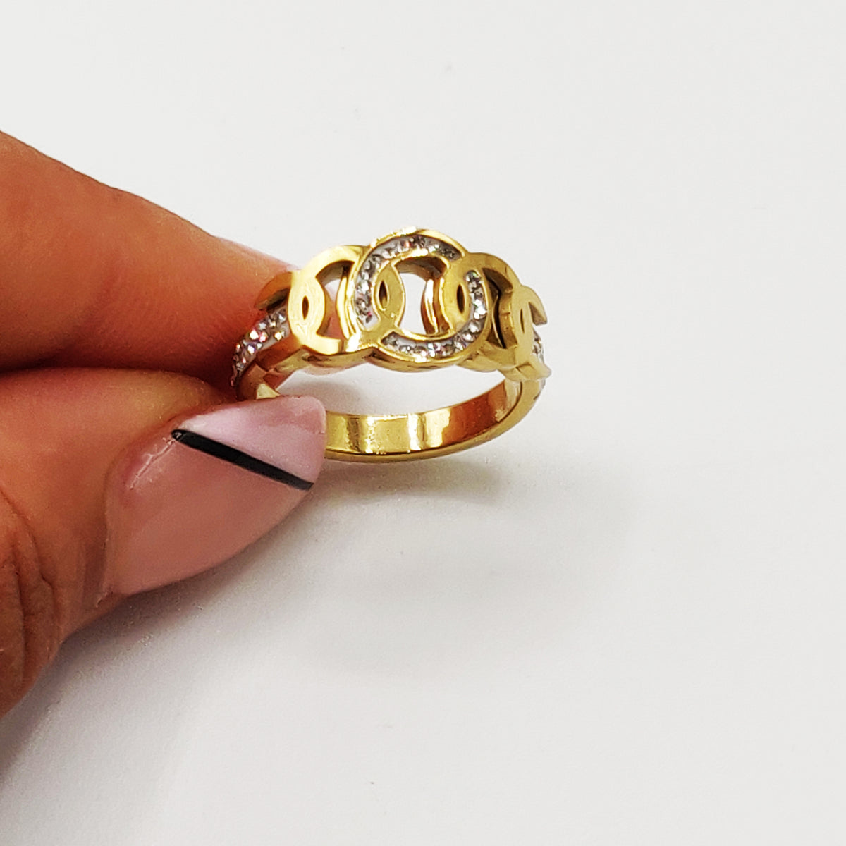 Bague Cercles Emmêlés Cristaux
