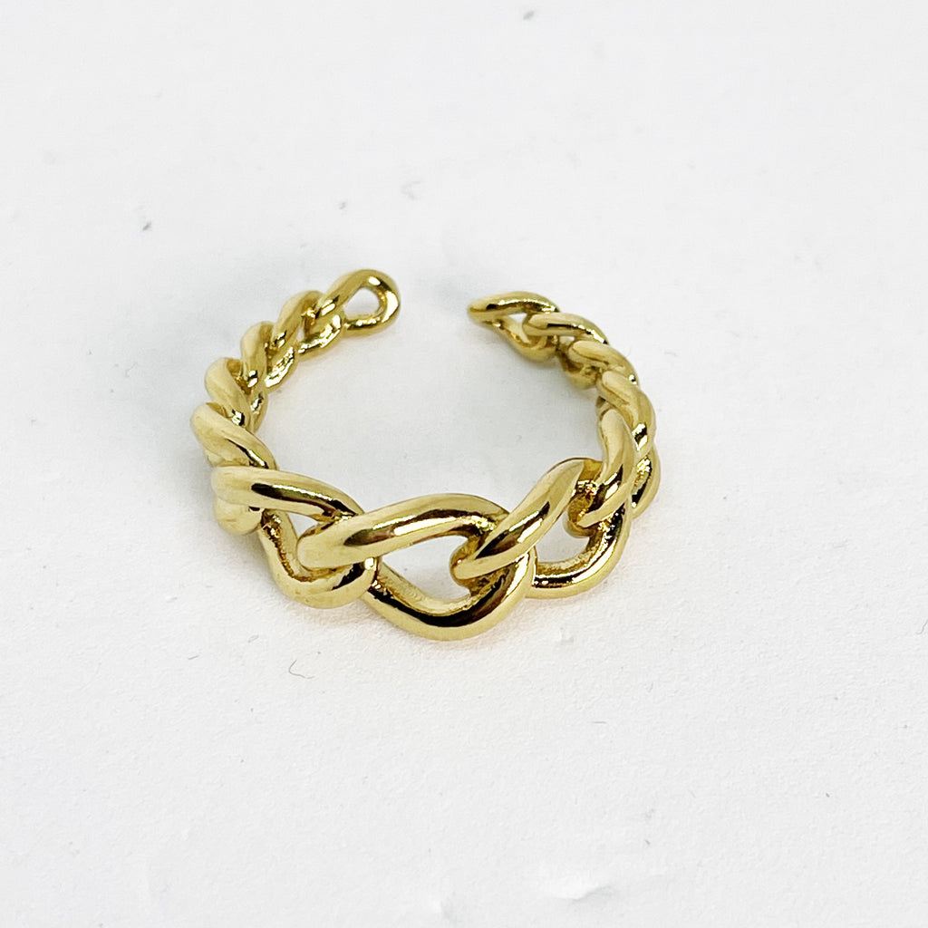 Bague Chaîne Rigide Luxe