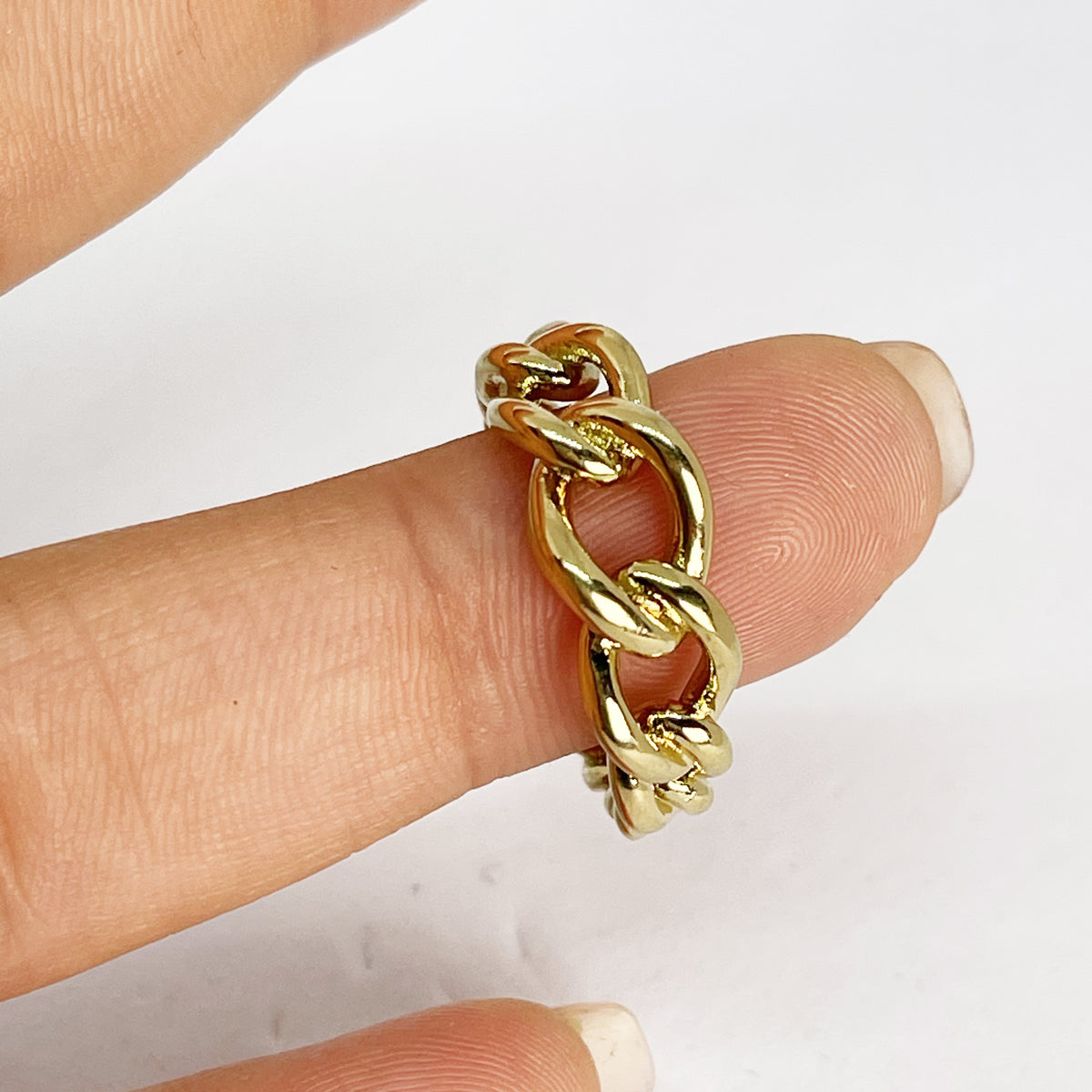 Bague Chaîne Rigide Luxe