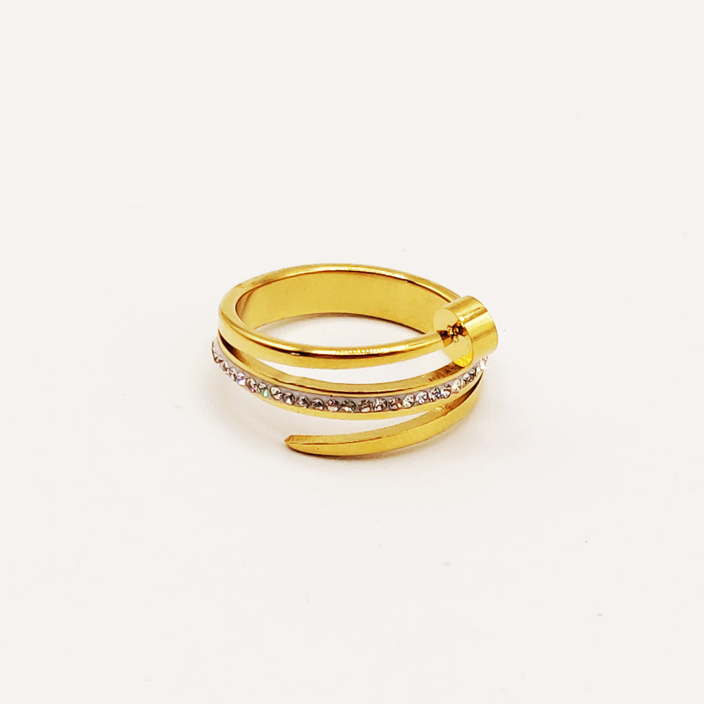Bague Clou Luxe Tour Cristaux
