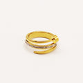 Bague Clou Luxe Tour Cristaux