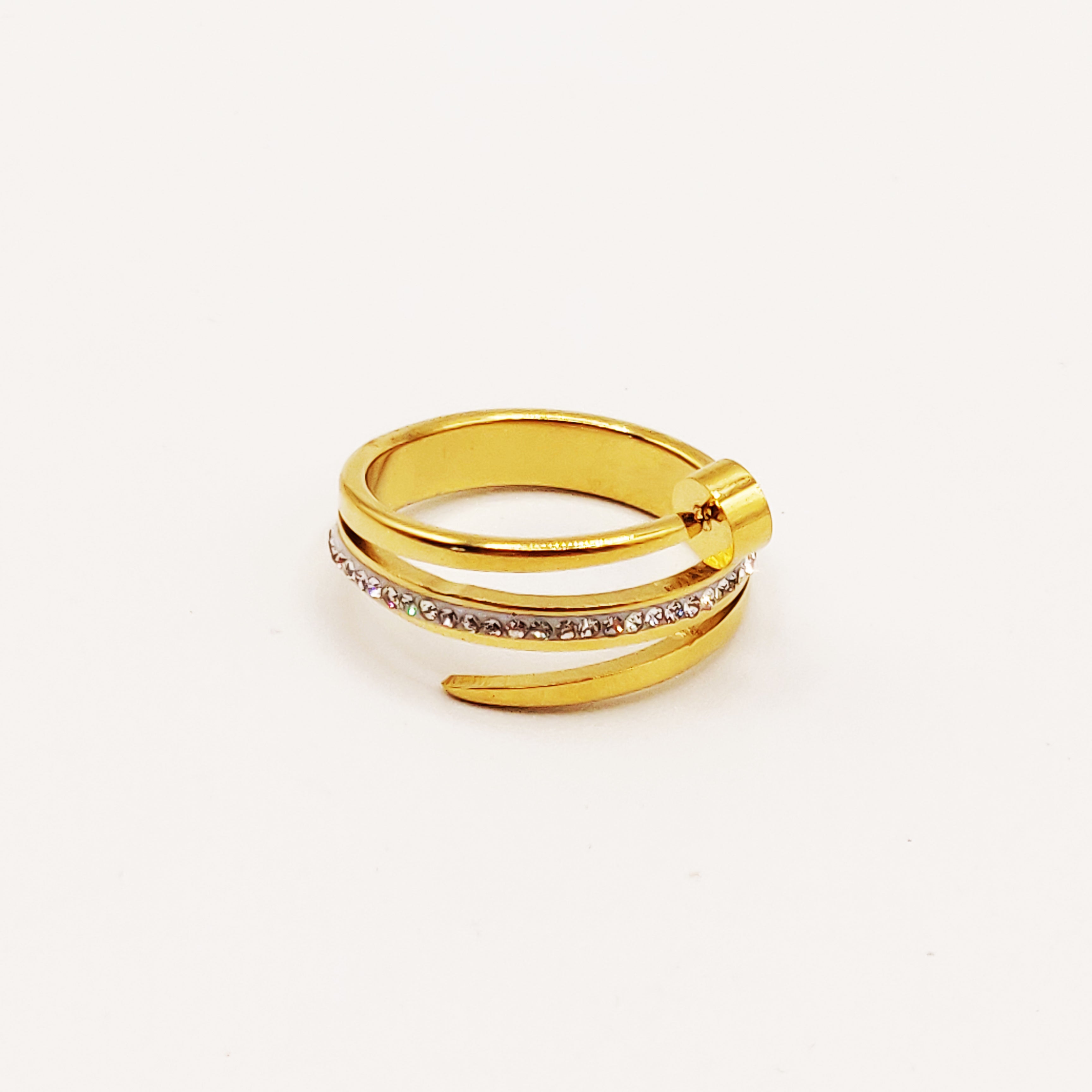 Bague Clou Luxe Tour Cristaux