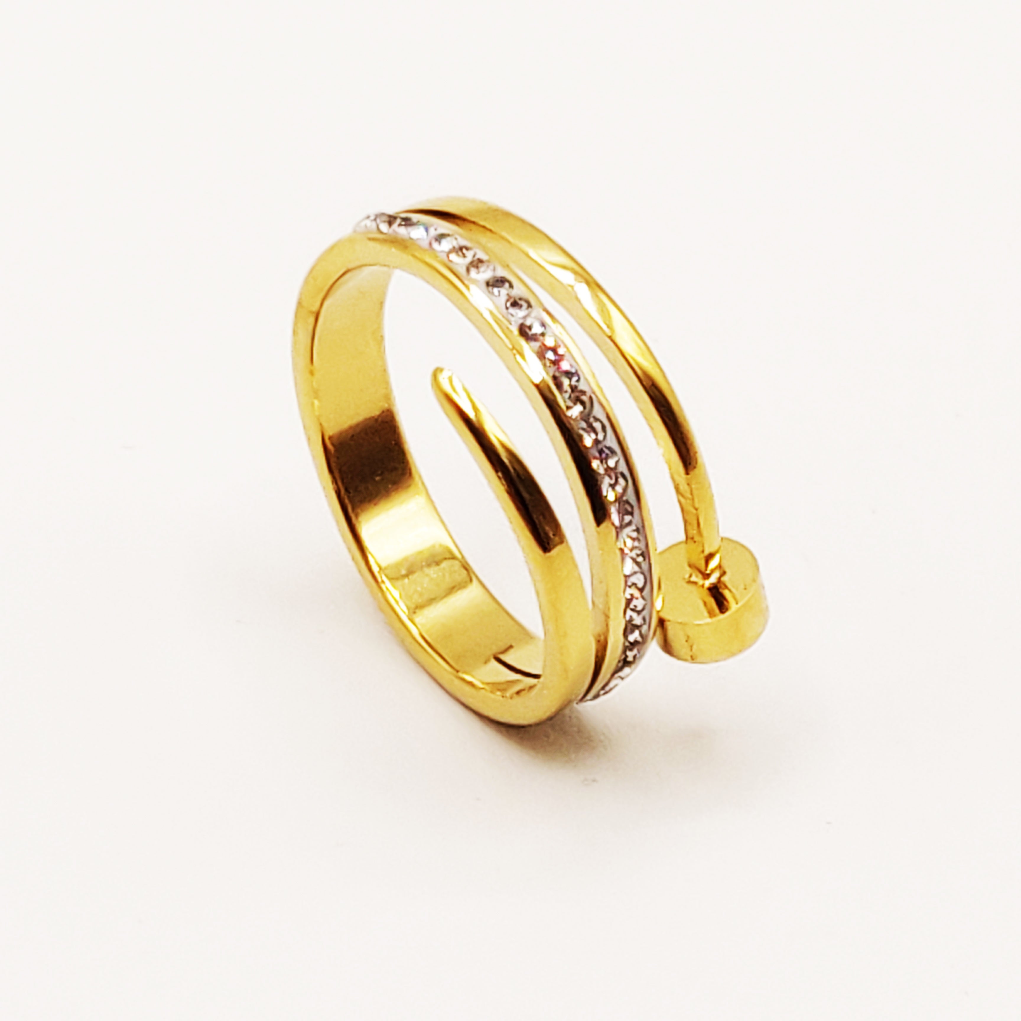 Bague Clou Luxe Tour Cristaux