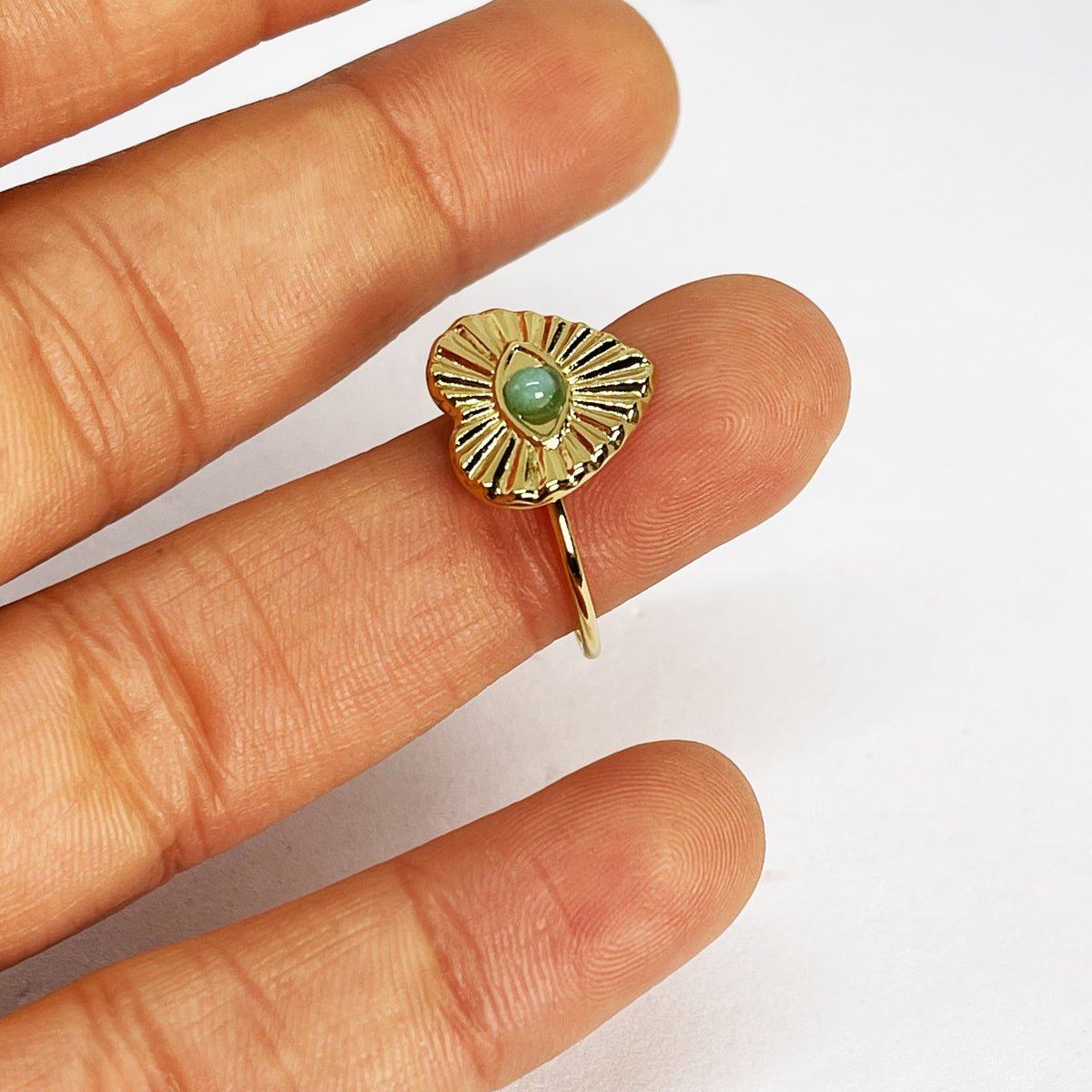 Bague Coeur Oeil Bleu