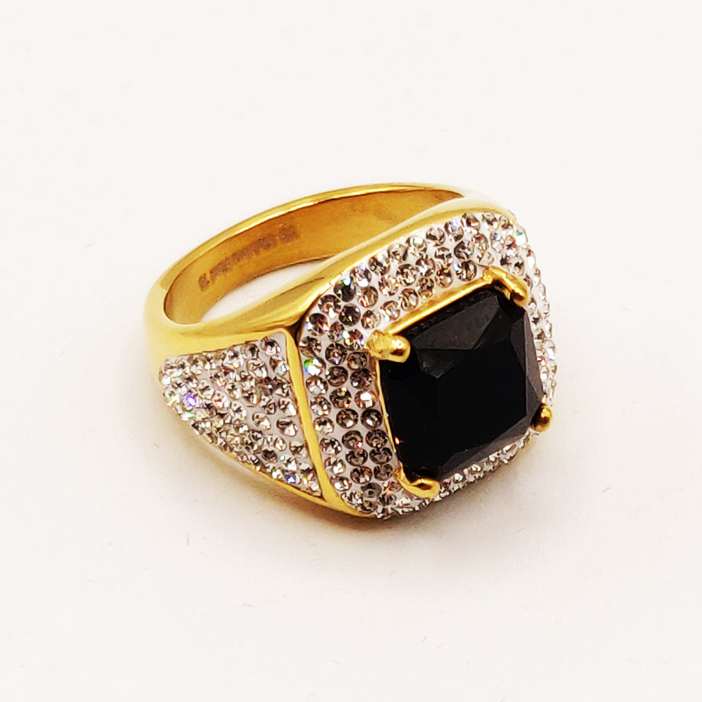 Bague Cristal Noir Full Cristaux Luxe
