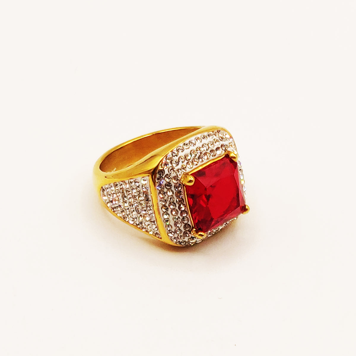 Bague Cristal Rouge Rubis Full Cristaux