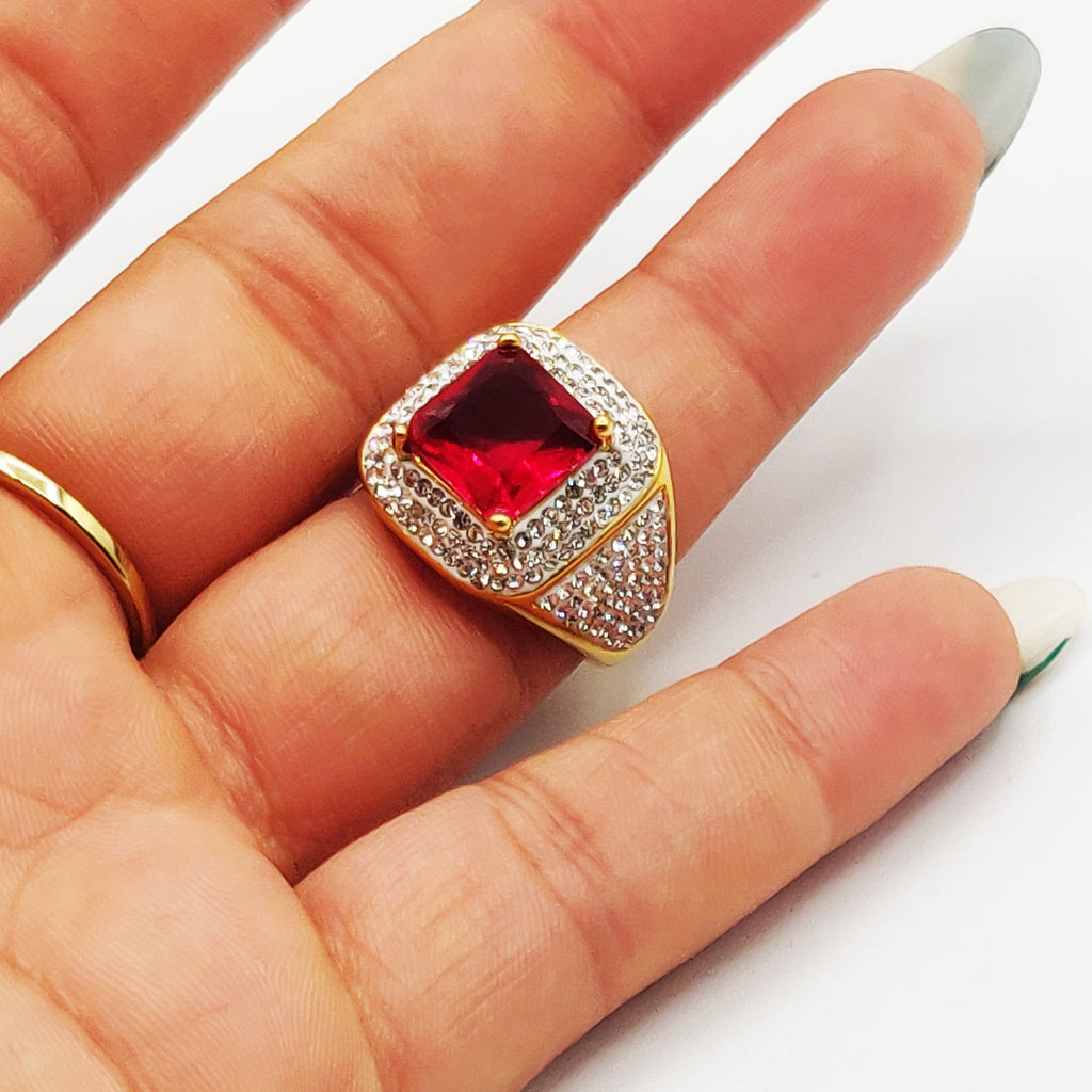 Bague Cristal Rouge Rubis Full Cristaux