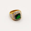 Bague Cristal Vert Émeraude Full Cristaux Luxe