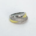 Bague Croisée Dorée et Argentée