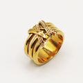 Bague Double X Cristaux Luxe