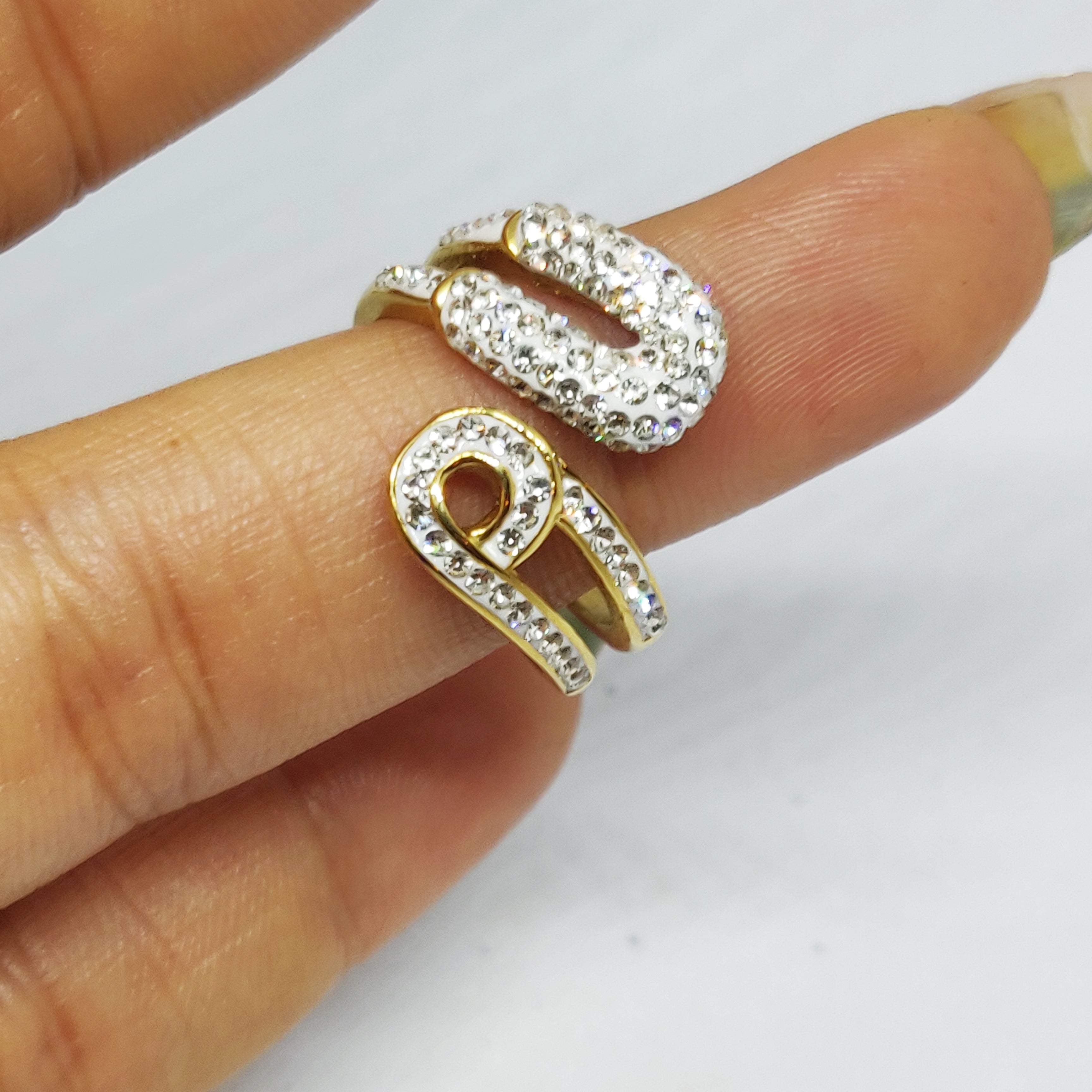 Bague Épingle Cristaux