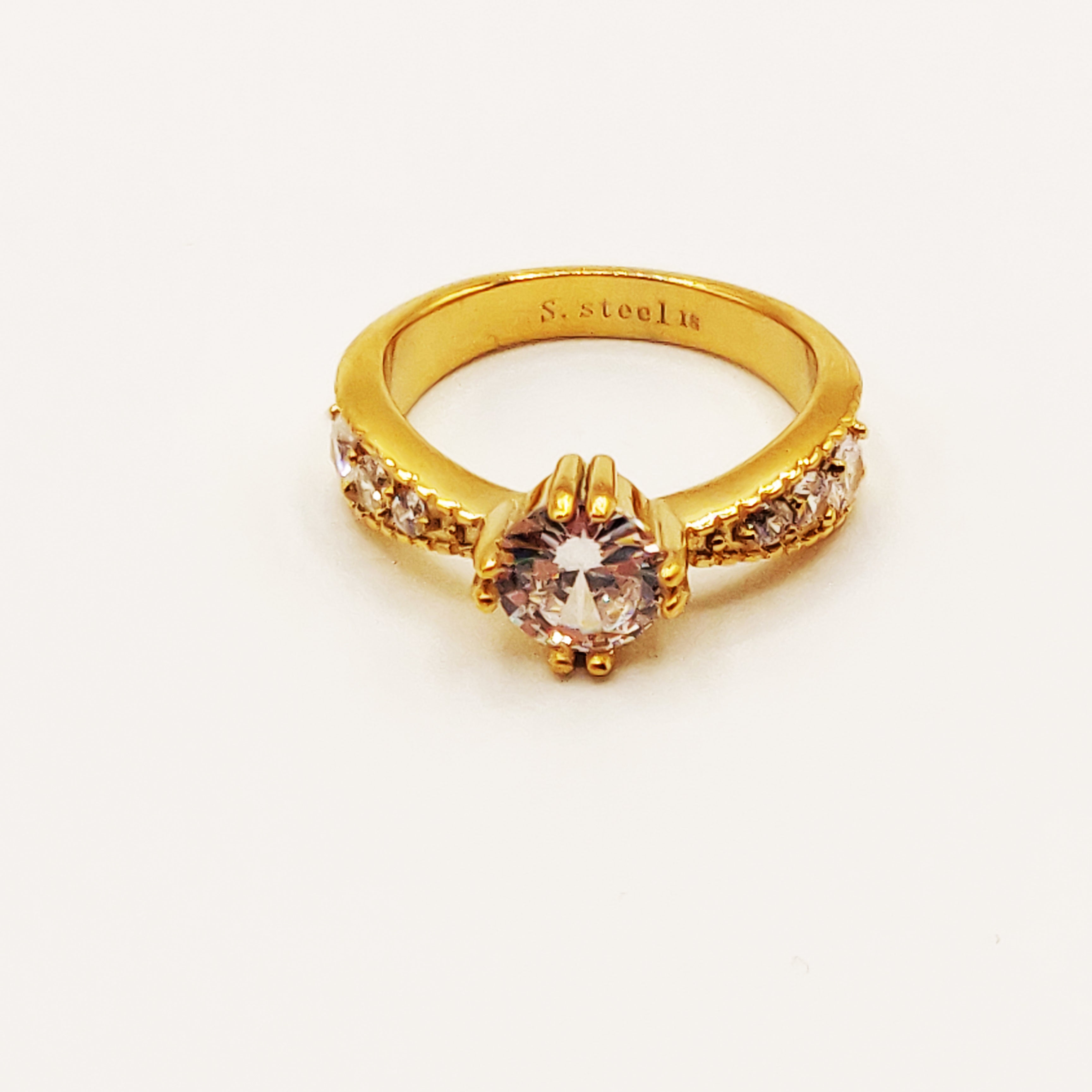 Bague Fiançailles Gros Cristal ex