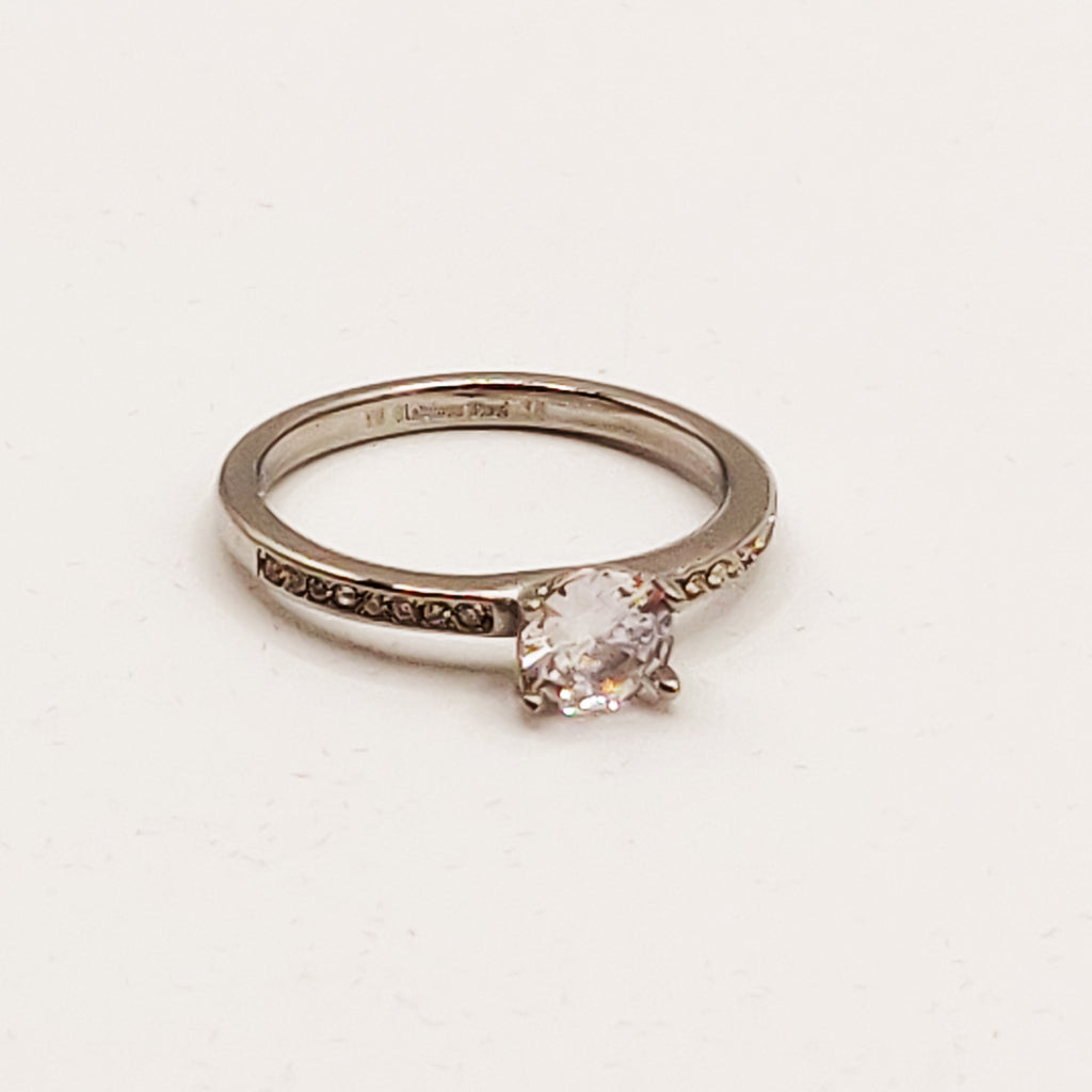 Bague Fiançailles Simple Argentée