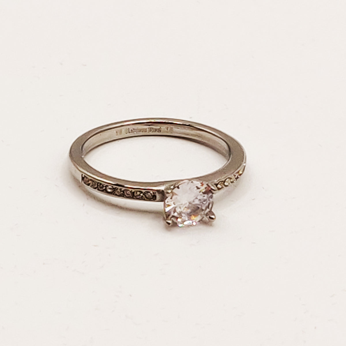 Bague Fiançailles Simple Argentée