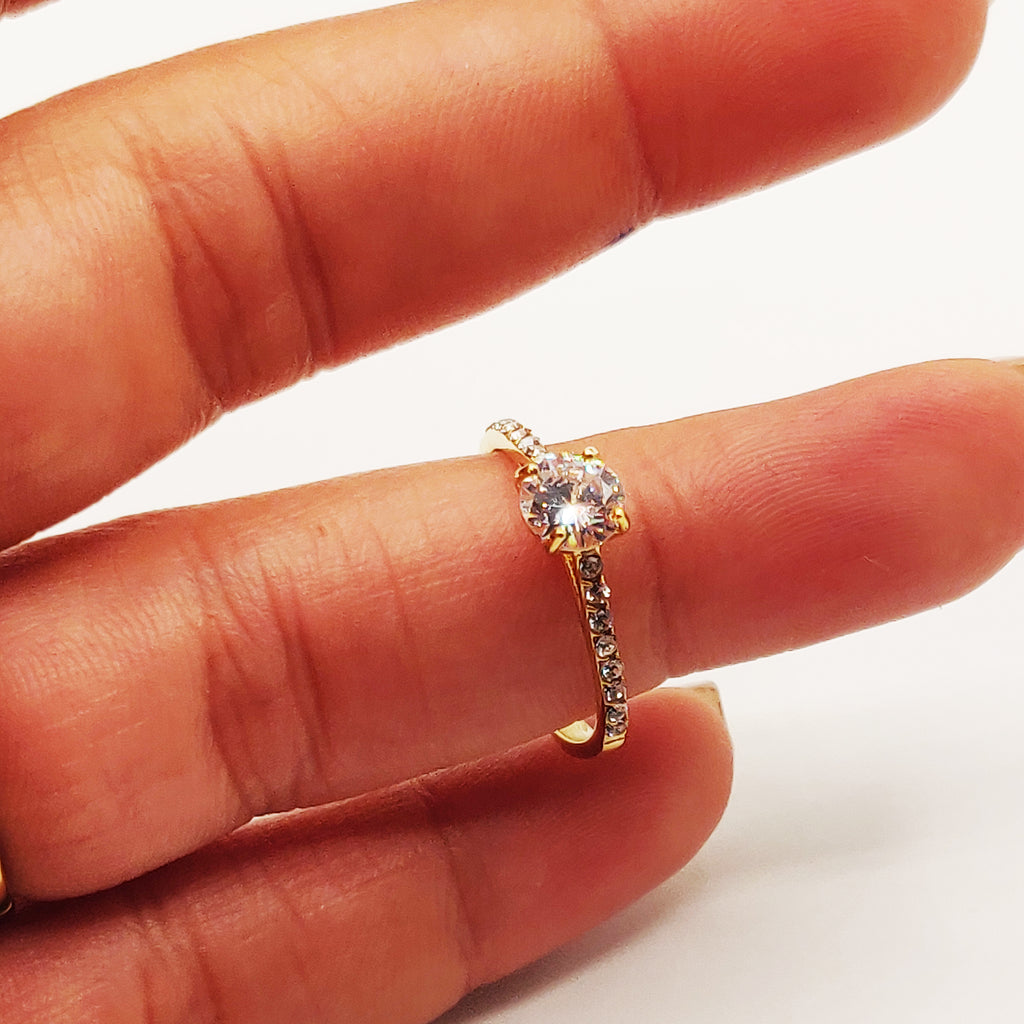 Bague Fiançailles Tour Cristaux
