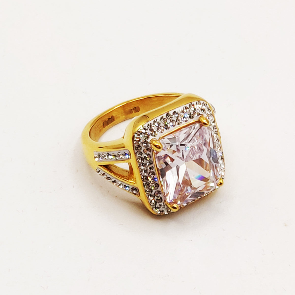 Bague Gros Cristal Tour Cristaux Luxe