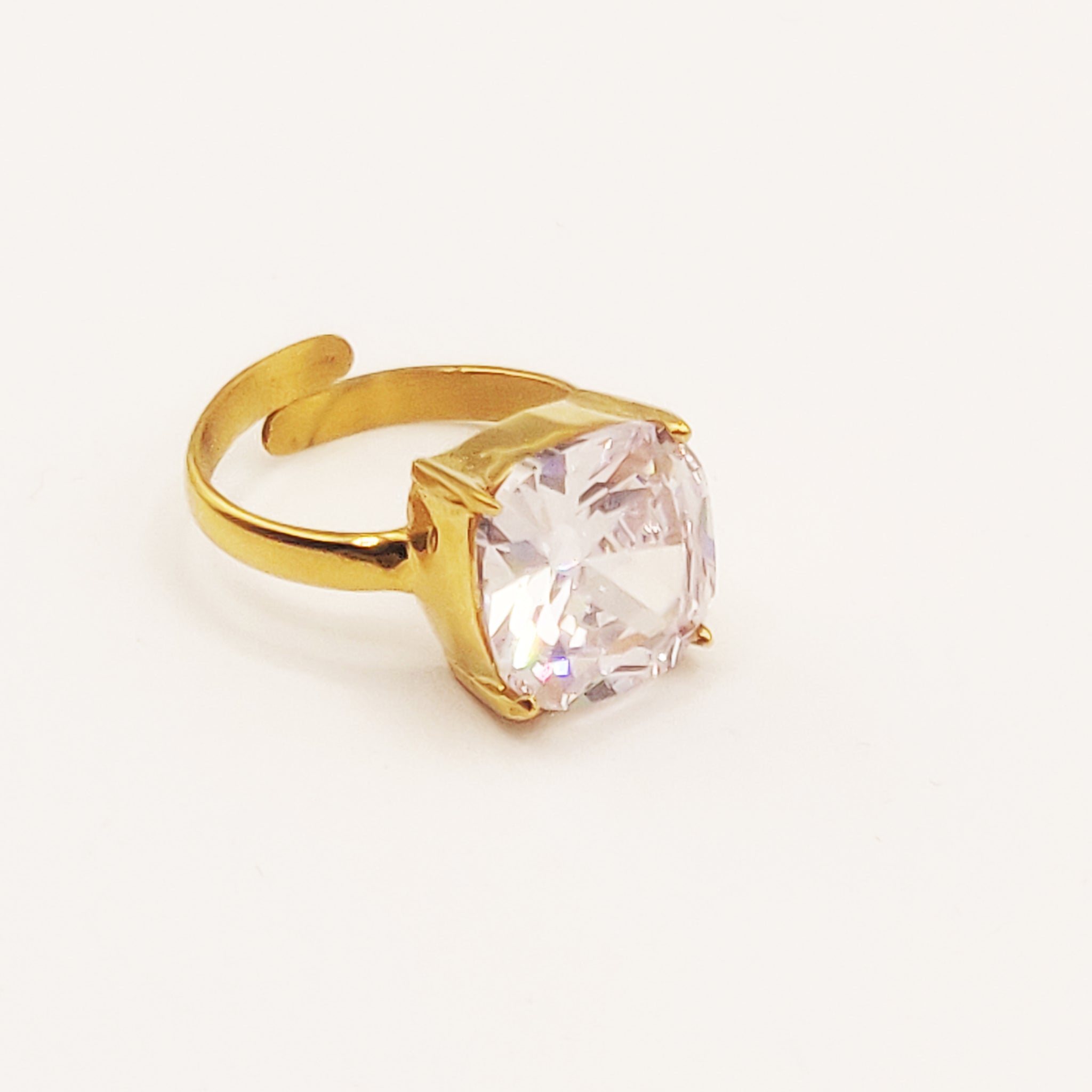 Bague gros discount diamant carré