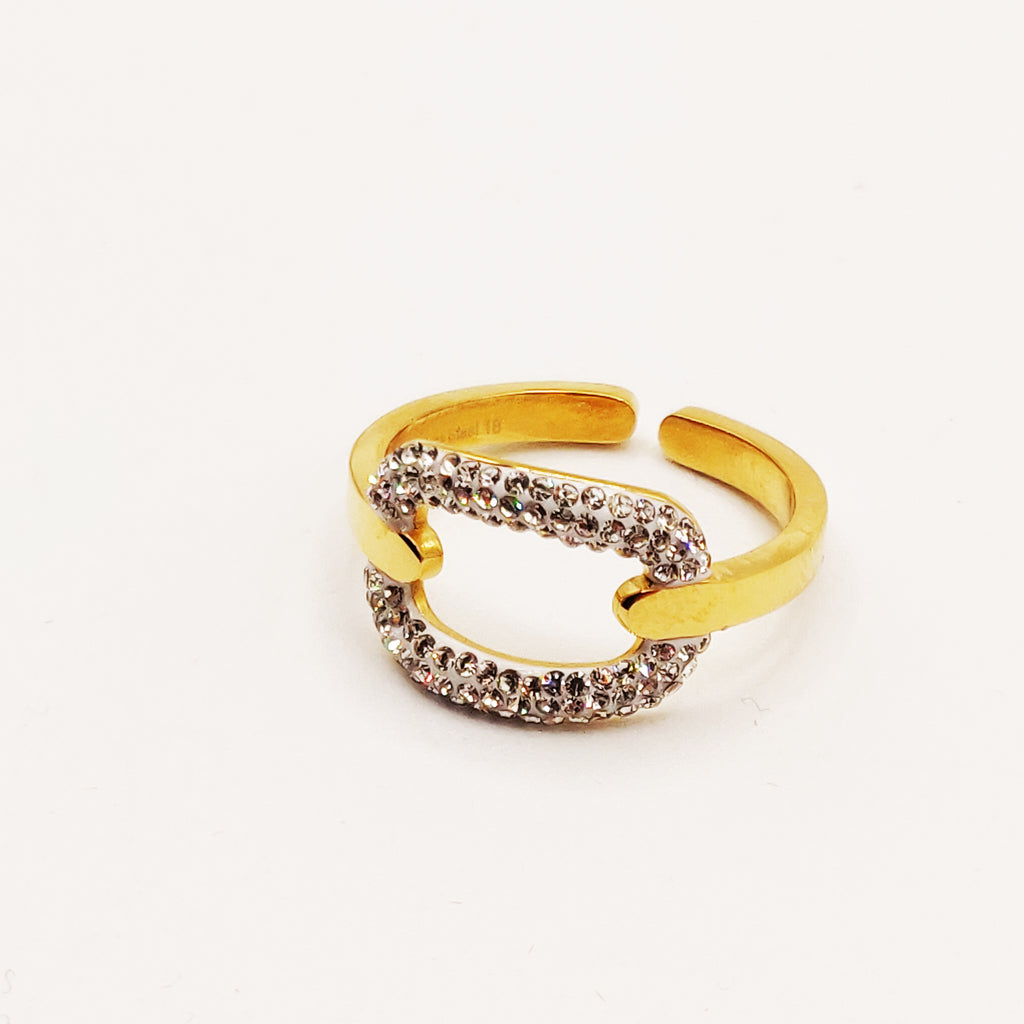 Bague Maillon Cristaux