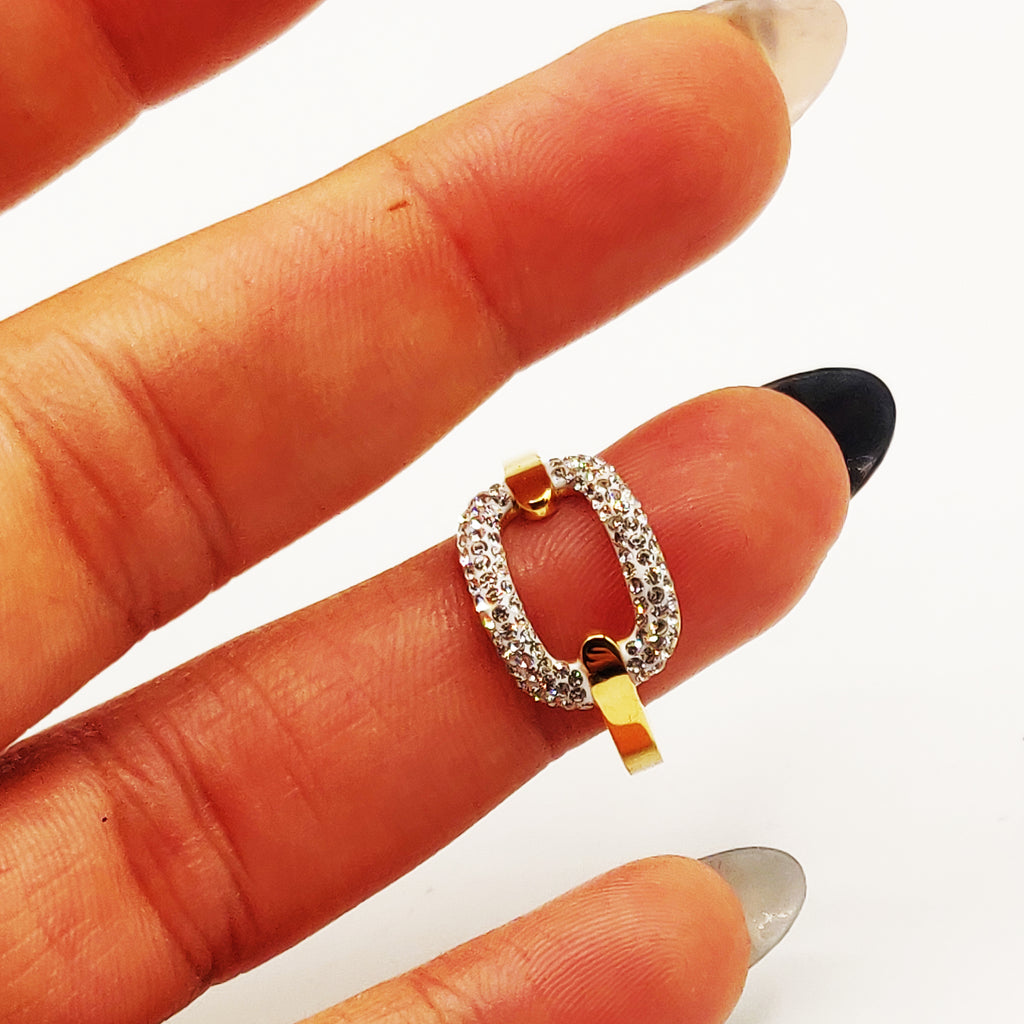 Bague Maillon Cristaux