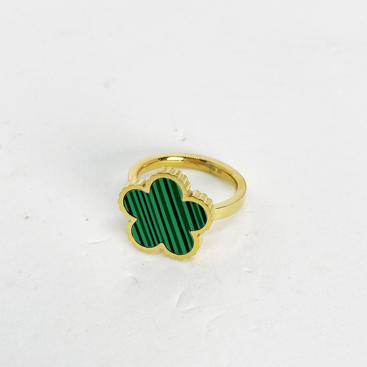Bague Marguerite Verte