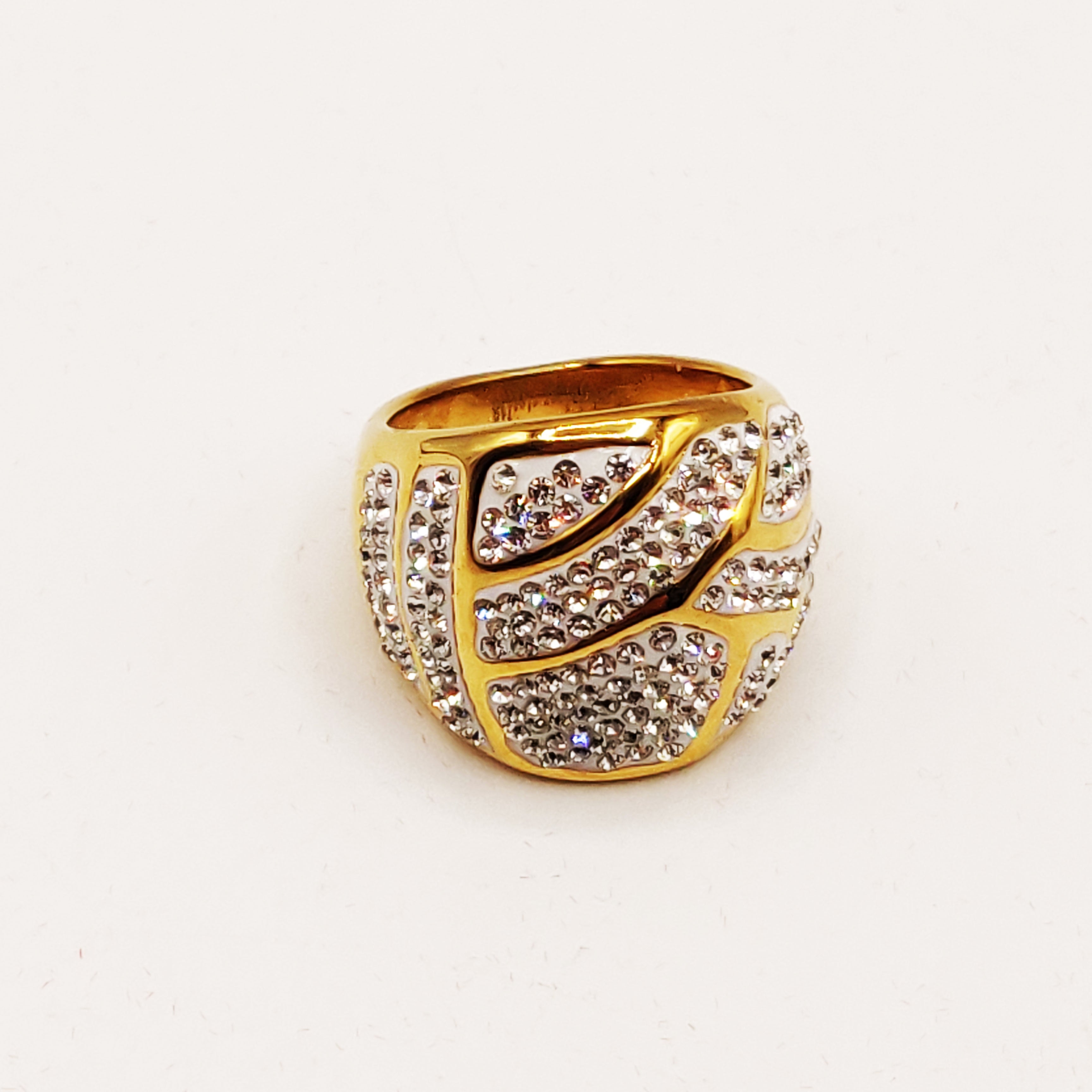 Bague Motifs Cristaux Luxe