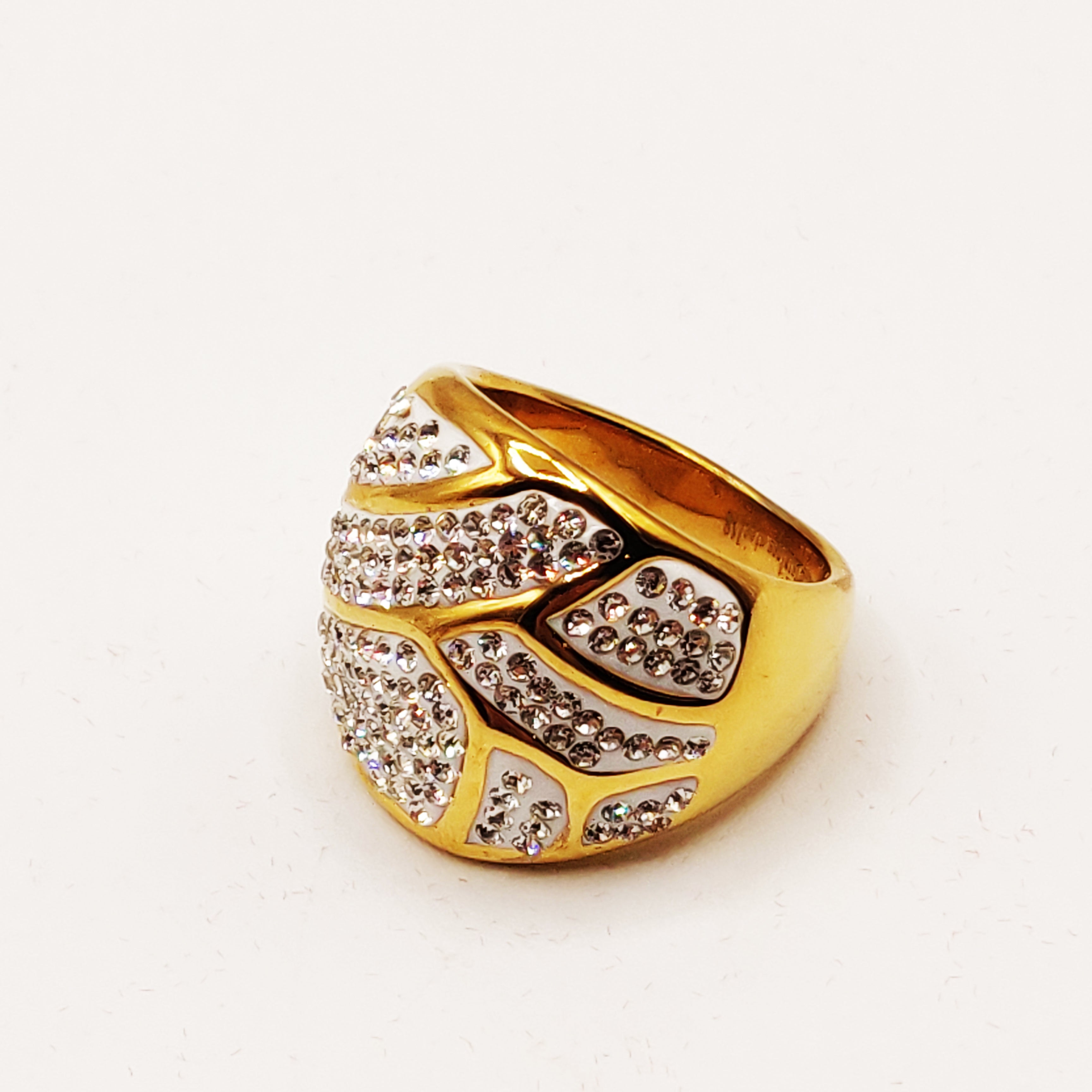 Bague Motifs Cristaux Luxe