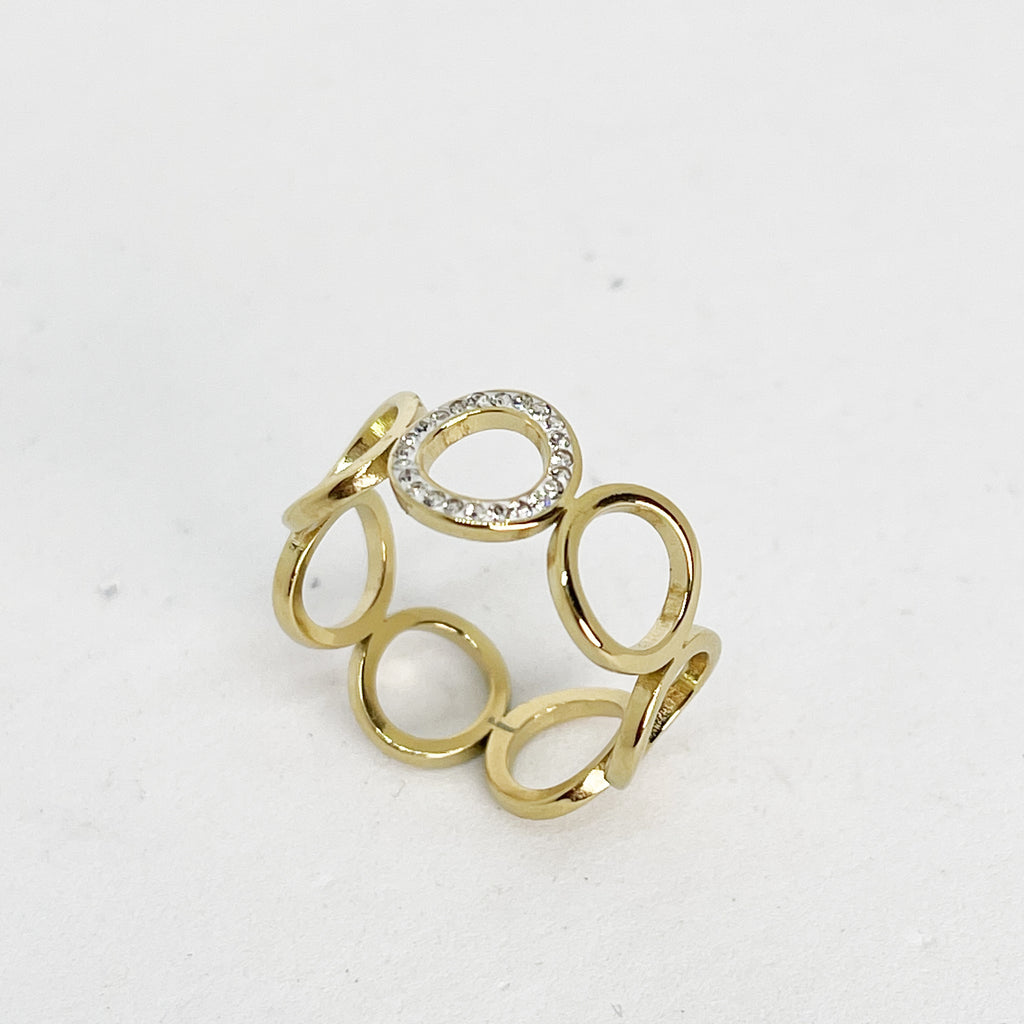 Bague Multi Cercles Cristaux