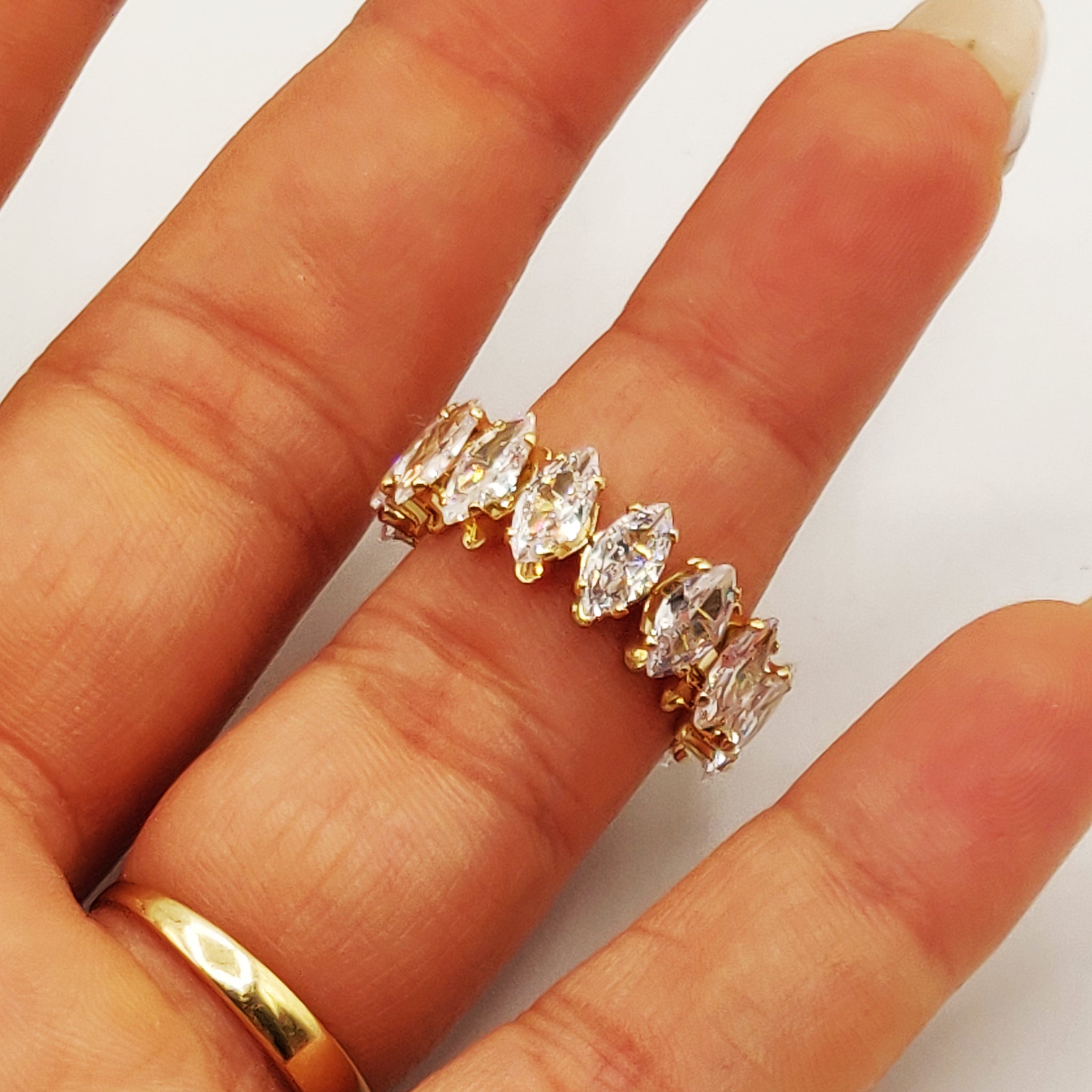 Bague Multi Cristaux Losanges Luxe
