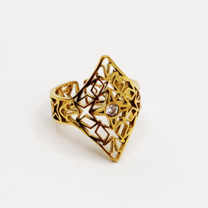 Bague Multi Étoiles et Cristal