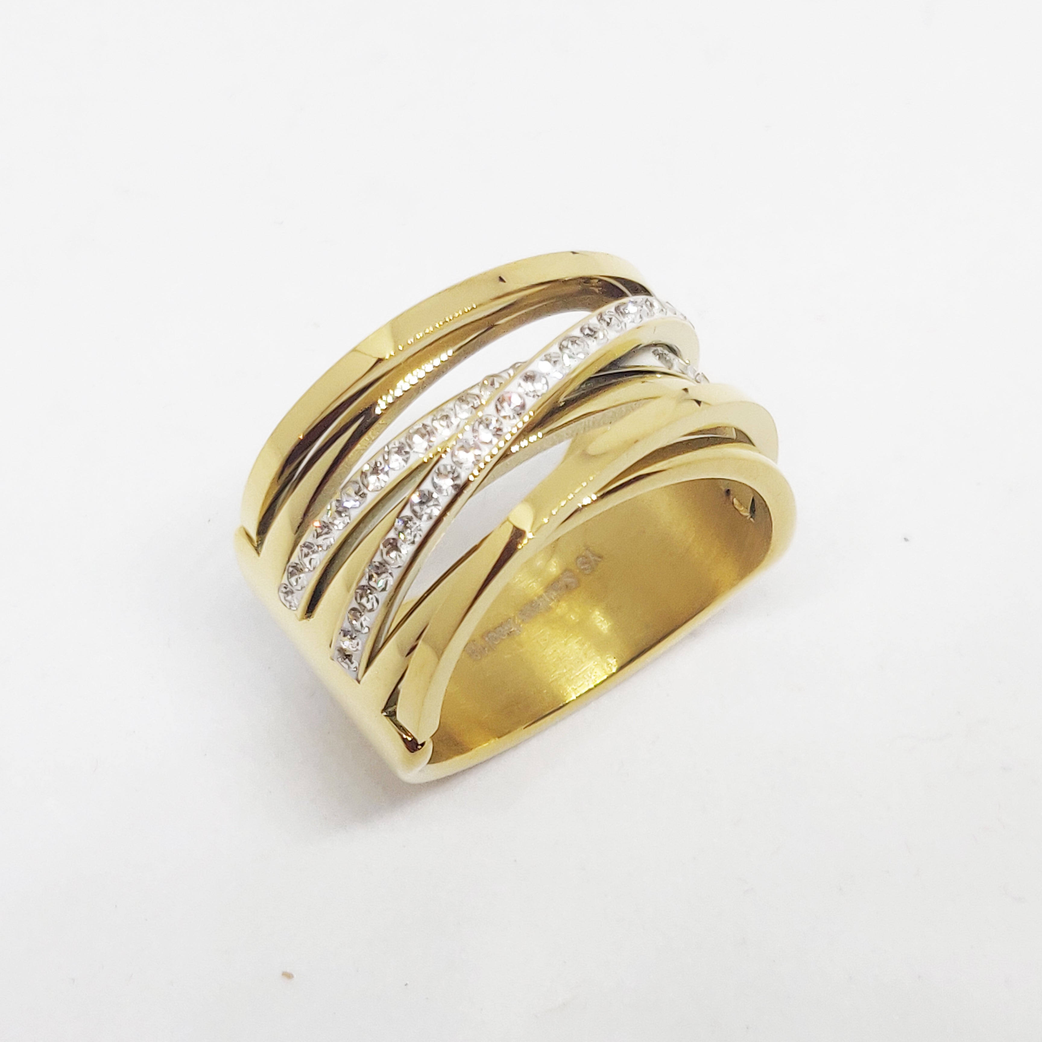 Bague Multi Lignes Cristaux