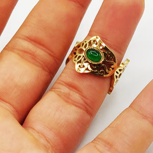 Bague Multi Mains de Fatma et Pierre Verte Luxe